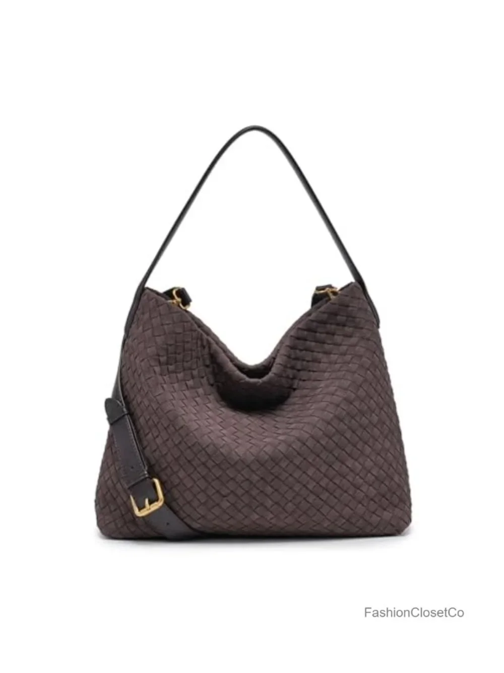 Suede Woven Tote Bag Braided Hobo Satchel Shoulder Purse Large Daily Work